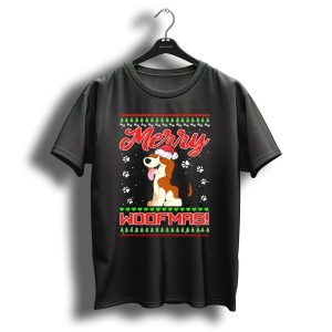 Beagle Merry Woofmas Dog Lover Christmas Sweater Ugly T-Shirt