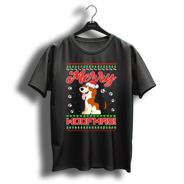 Beagle Merry Woofmas Dog Lover Christmas Sweater Ugly T Shirt 1 t shirt 1