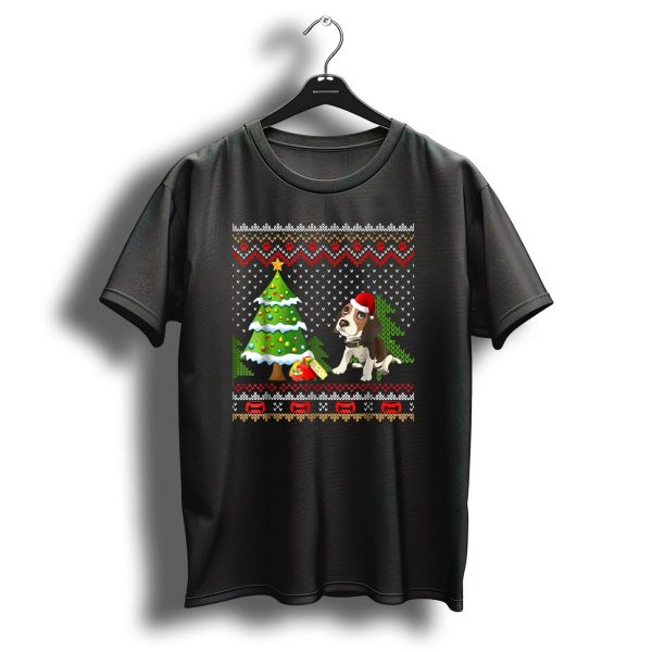 Beagles Santa Christmas Uglydog Festive Sweater Tree Snowflakes T Shirt 1 t shirt 1