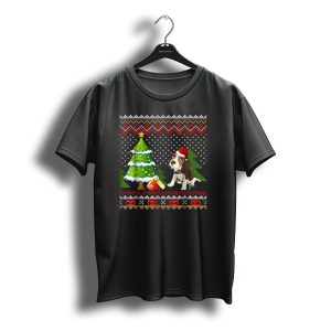 Beagles Santa Christmas Uglydog Festive Sweater Tree Snowflakes T-Shirt