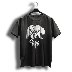 Bear Papa Christmas Xmas Plaid T Shirt