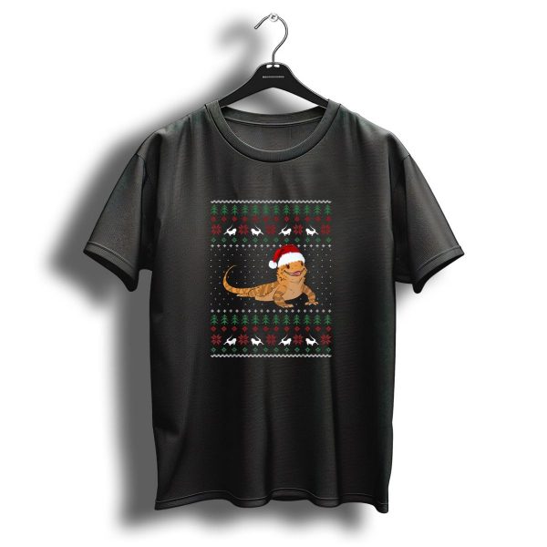 Bearded Dragon Christmas Sweater Santa Hat Holiday Reptile T Shirt 1 t shirt 1