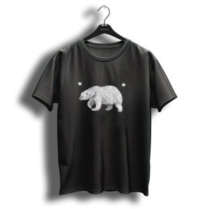 Beary Christmas Cute Polar Bear With Stars T-Shirt
