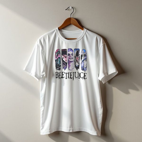 Beetlejuice Halloween Horror Movie Classic Scenes Collage T Shirt t shirt 1
