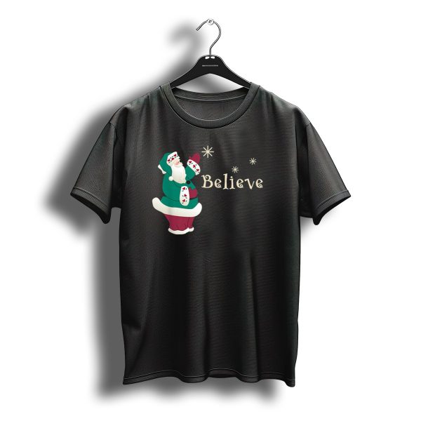 Believe In Santa Christmas Holiday Joy T Shirt t shirt 1