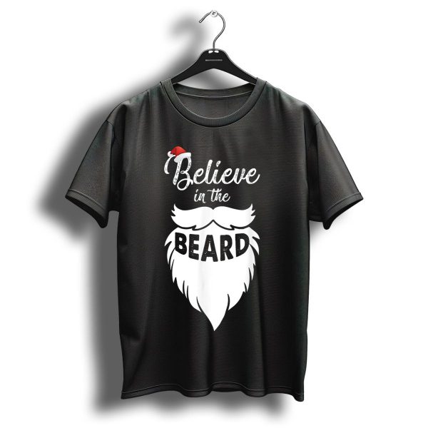 Believe In The Beard Santa Hat Christmas T Shirt 1 t shirt 1