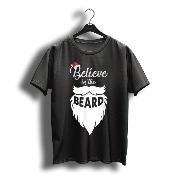 Believe In The Beard Santa Hat Christmas T Shirt t shirt 1