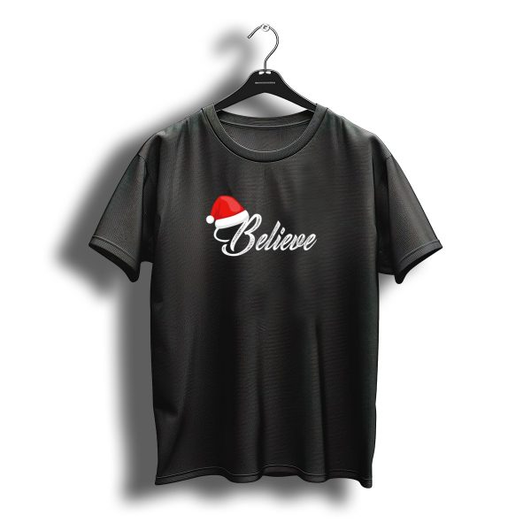 Believe Santa Claus Christmas Holiday Magic T Shirt t shirt 1