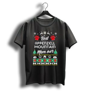 Best Appenzell Mountain Mom Ever Christmas Reindeer And Dog Paw Decorations T-Shirt