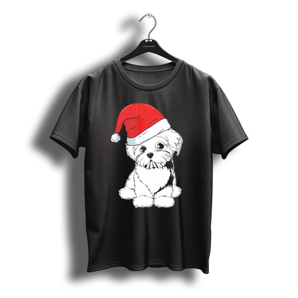 Best Christmas Maltese Santa Hat T Shirt t shirt 1