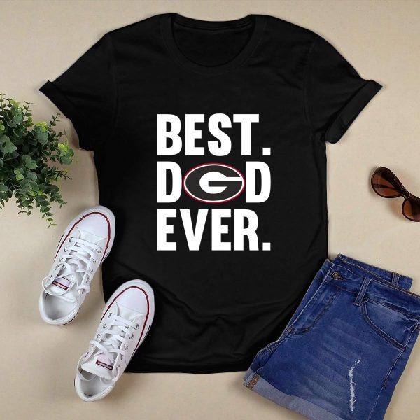 Best Dad Ever Georgia Bulldogs logo shirt Father Day 1