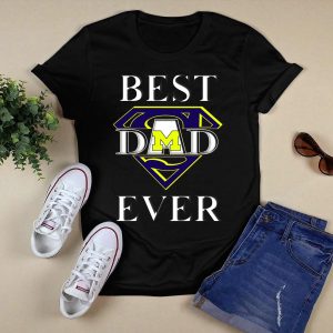 Best Dad Ever Michigan Wolverines Superman T-Shirt