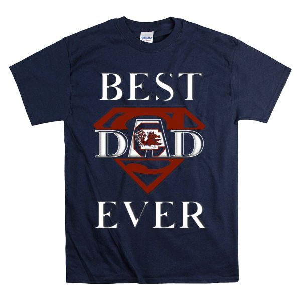 Best Dad Ever South Carolina Gamecocks Dad Superman T Shirt 1 Navy