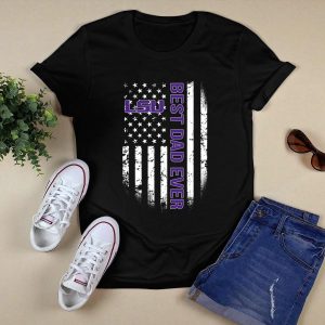 Best Lsu Tigers Dad Ever American Flag Shirt