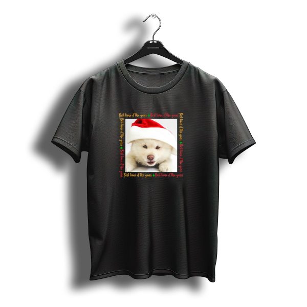 Best Time Of The Year Christmas Puppy Santa Hat T Shirt t shirt 1