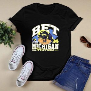 Bet Michigan Wolverines Helmet Football T-Shirt