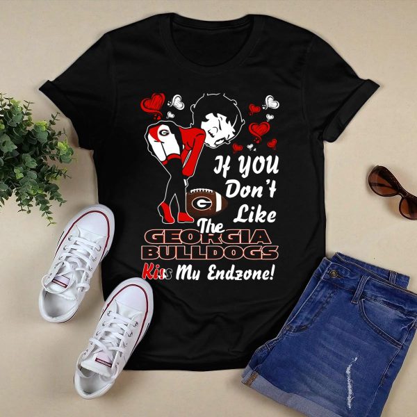 Betty Boop Georgia Bulldogs If You Dont Like Kiss My Endzone T Shirt 1