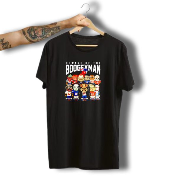 Beware Of The Boogeyman Halloween Patriots Horror Characters T Shirt t shirt 1