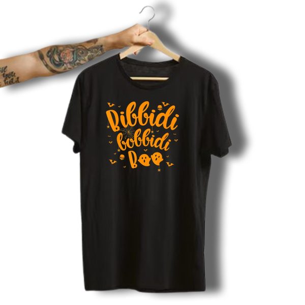 Bibbidi Bobbidi Boo Halloween Ghosts Bats Skulls Webs T Shirt t shirt 1