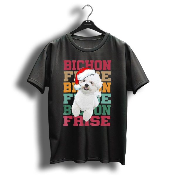 Bichon Frise Christmas Santa Hat T Shirt 1 t shirt 1