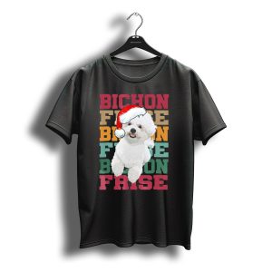Bichon Frise Christmas Santa Hat T-Shirt