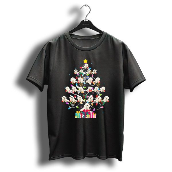 Bichon Frise Christmas Tree Lights Dad Holiday T Shirt 1 t shirt 1