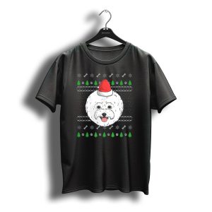 Bichon Frise Dog Santa Claus Ugly Christmas T-Shirt