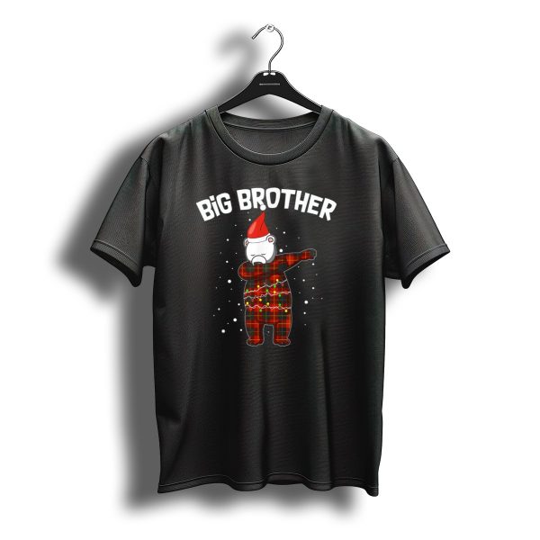 Big Brother Bear Dabbing Santa Hat Plaid Christmas Lights T Shirt t shirt 1