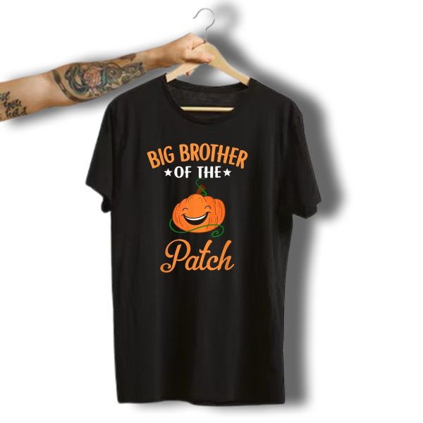 Big Brother Of The Patch Halloween Pumpkin Costume T Shirt t shirt 1