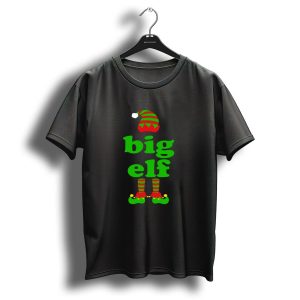Big Elf Christmas Costume With Hat And Shoes T-Shirt