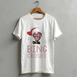 Bing Crosby Jolly Christmas Santa Hat Smiling Face T Shirt