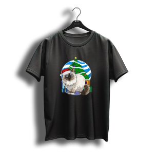 Birman Cat Santa With Christmas Tree And Presents T-Shirt