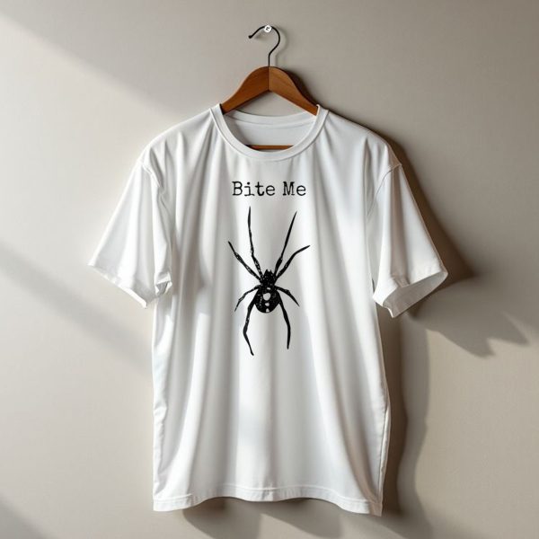 Bite Me Halloween Black Spider Costume T Shirt t shirt 1