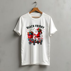 Black Friday Santa Claus Shopping Crew Funny Christmas T-Shirt