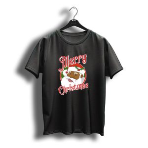 Black Santa Merry Christmas T-Shirt