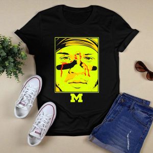 Blake Corum Game Face Michigan Wolverines Football Yellow M T-Shirt