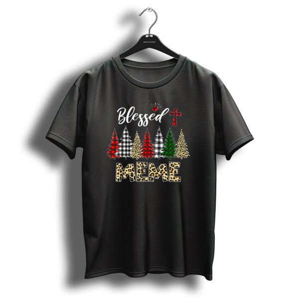Blessed Leopard Print Christmas Trees Meme T Shirt 1 t shirt 1