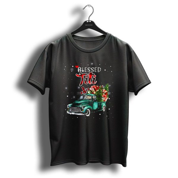 Blessed Titi Red Plaid Christmas Truck Snowflakes And Gifts T Shirt 1 t shirt 1