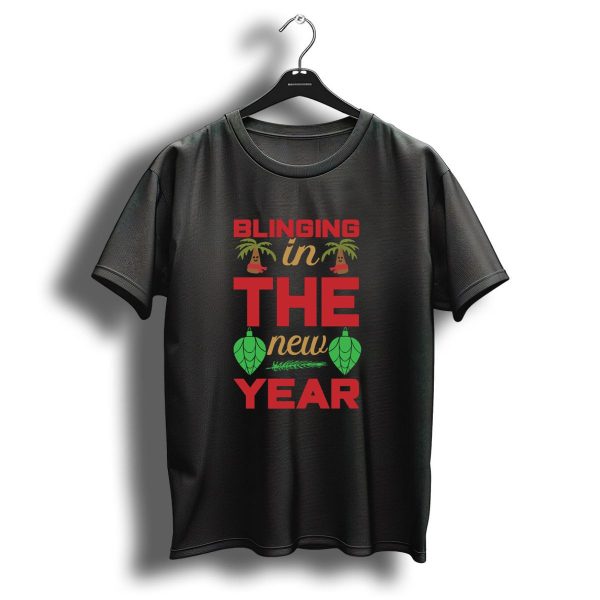 Blinging In The New Year Palm Trees And Christmas Lights T Shirt 1 t shirt 1