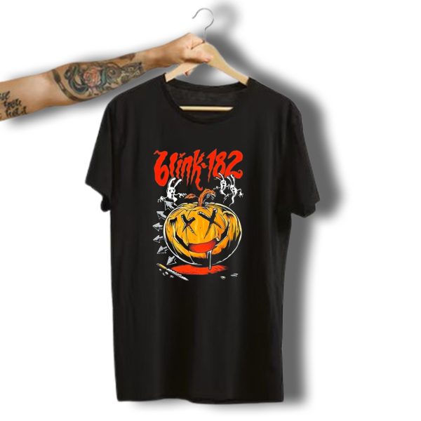Blink 182 Halloween Pumpkin With Ghosts And Arrows T Shirt t shirt 1