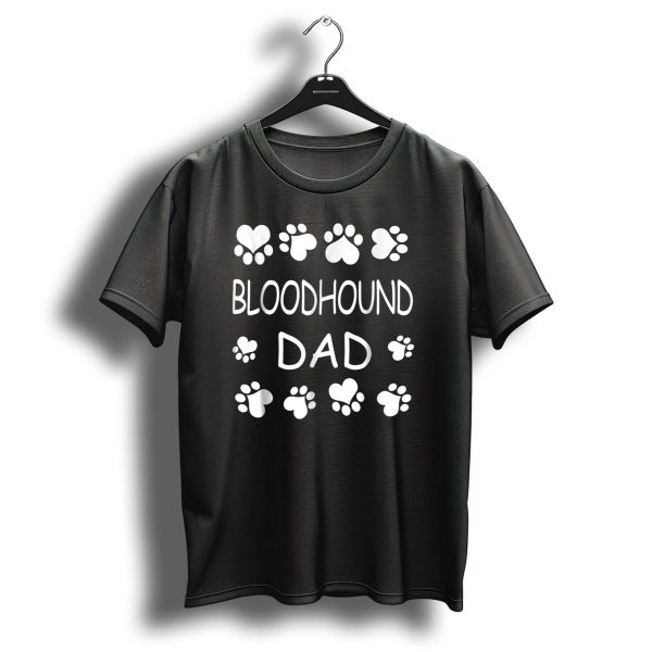 Bloodhound Dad Lovers Christmas Birthday Paw Prints T Shirt 1 t shirt 1