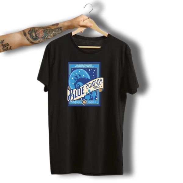 Blue Pumpkin King Halloween Town White Ale Pumpkin King Brewing Co T Shirt t shirt 1