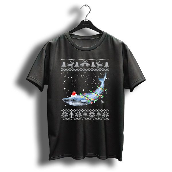 Blue Whale Christmas Lights T Shirt 1 t shirt 1