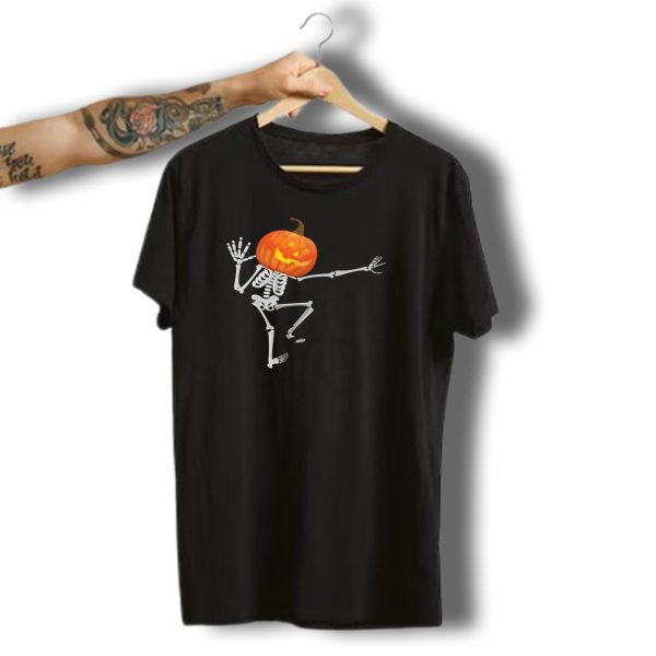 Bmx Pumpkin Head Skeleton Racing Funny Halloween Humor T Shirt t shirt 1
