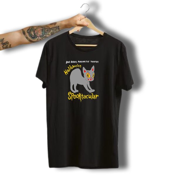 Bob Baker Marionette Theater Halloween Spooktacular Gray Cat T Shirt t shirt 1