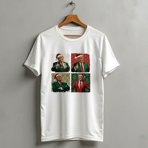 Boho Christmas Trump Santa 2024 Holiday Thumbs Up T Shirt 1 t shirt 1