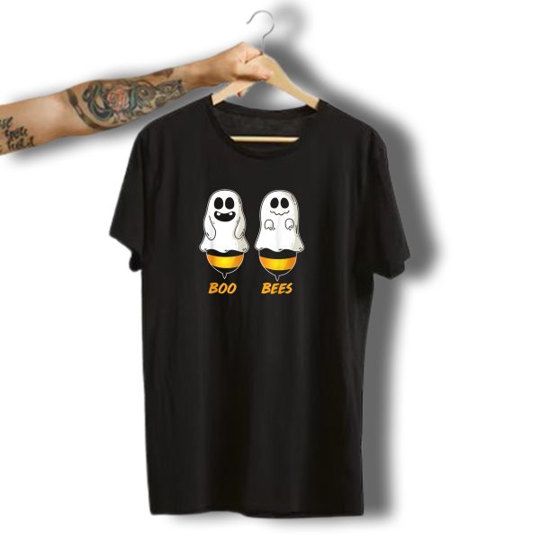 Boo Bees Funny Halloween Matching Couple Ghost Bee Costume T Shirt t shirt 1 1