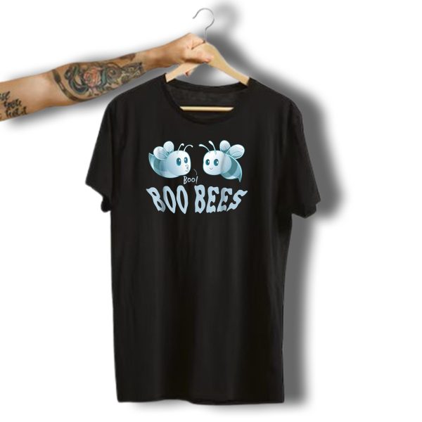 Boo Bees Halloween Ghost Bee Boo Here For The Boos T Shirt t shirt 1