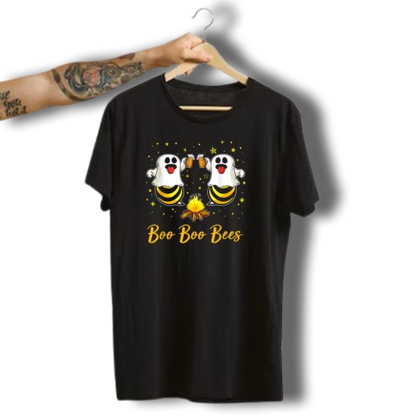 Boo Boo Bees Funny Halloween Beer Drinking Ghosts T Shirt t shirt 1 1