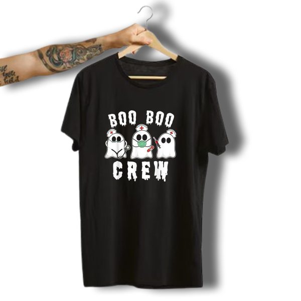 Boo Boo Crew Ghostly Nurse Trio Halloween Humor T Shirt t shirt 1